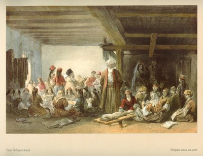 Tatar School for Children in Crimea by Carlo Bossoli